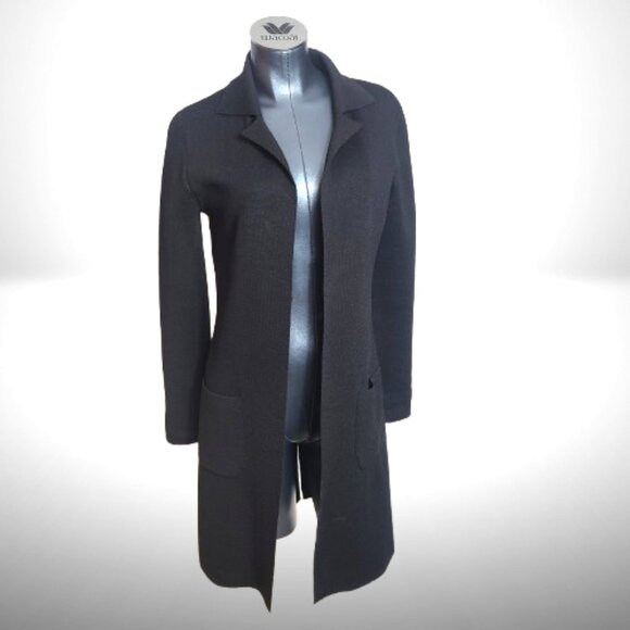 Marc Jacobs Sweaters - Marc Jacobs Black Knit Coatigan / Long Cardigan – Size 6